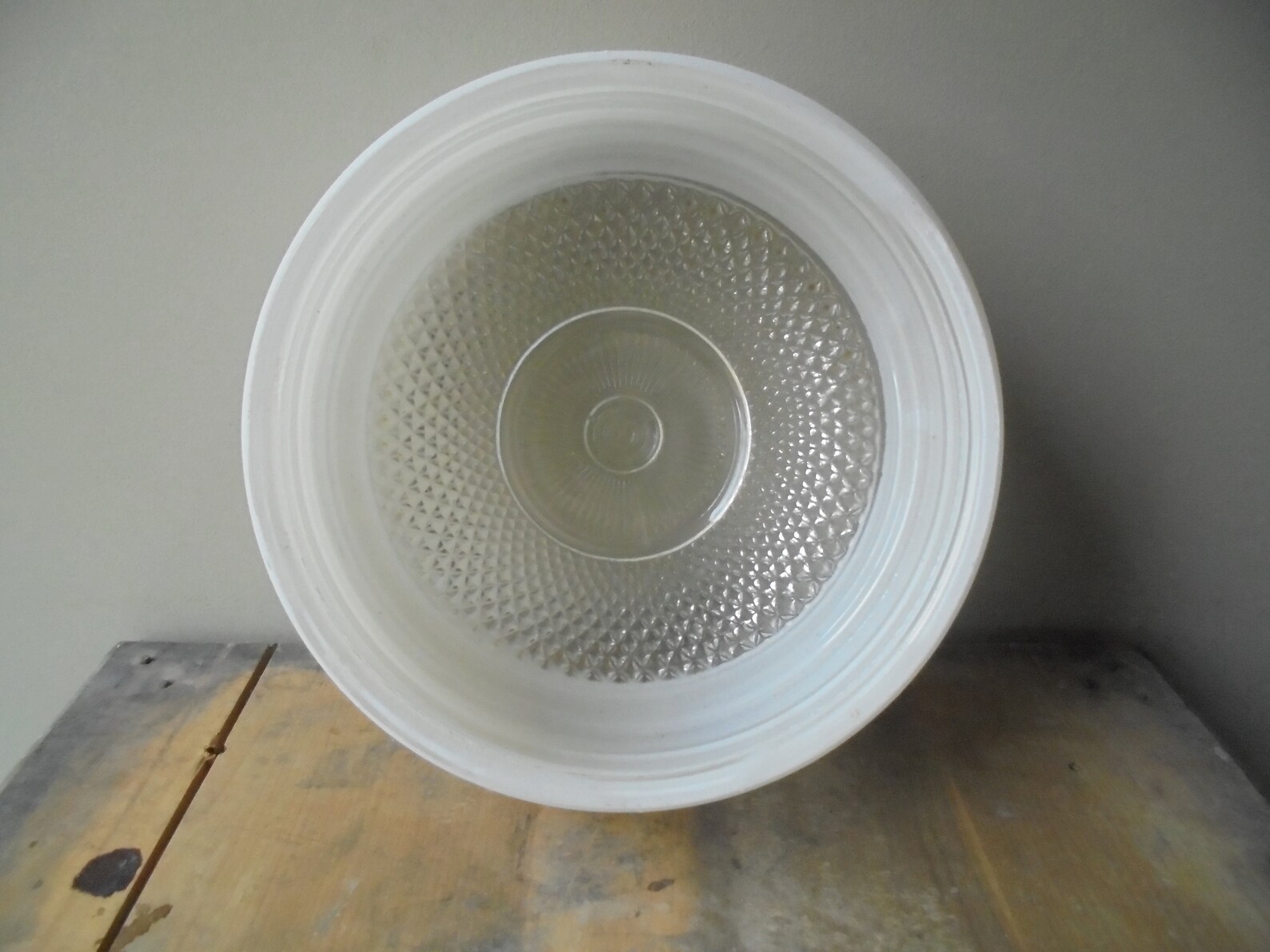 Vintage Frosted Glass Light Cover Textured Glass Ceiling Etsy