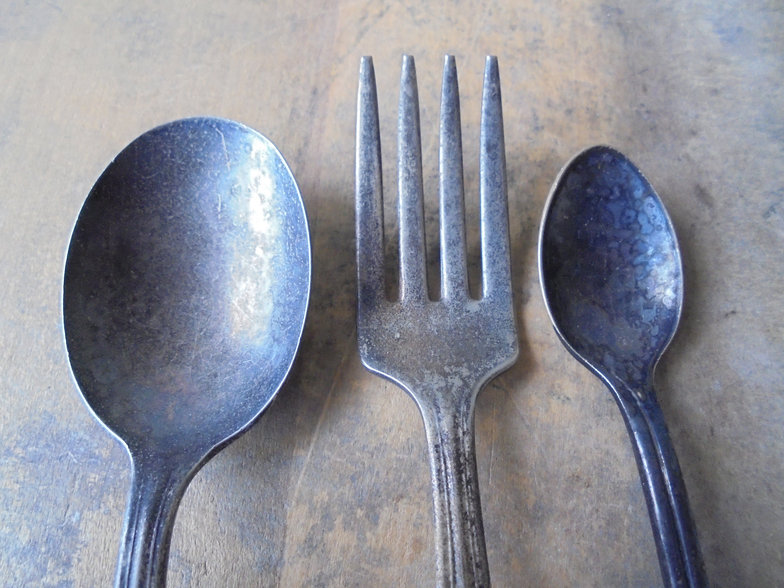 Antique Baby Silverware Vintage Childrens Utensils National Etsy