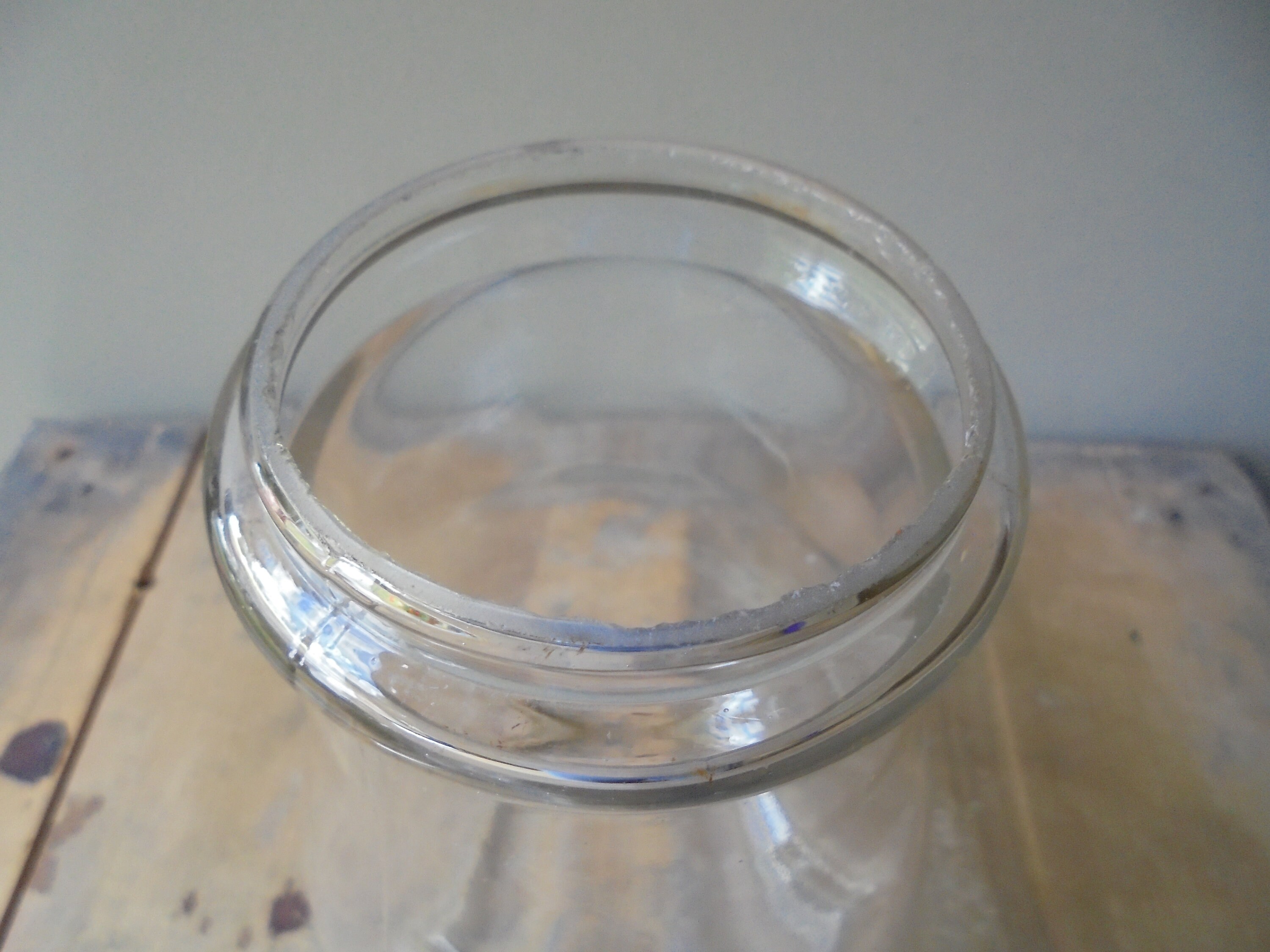 Vintage Glass Oil Lamp Chimney Clear Glass Light Cover Etsy