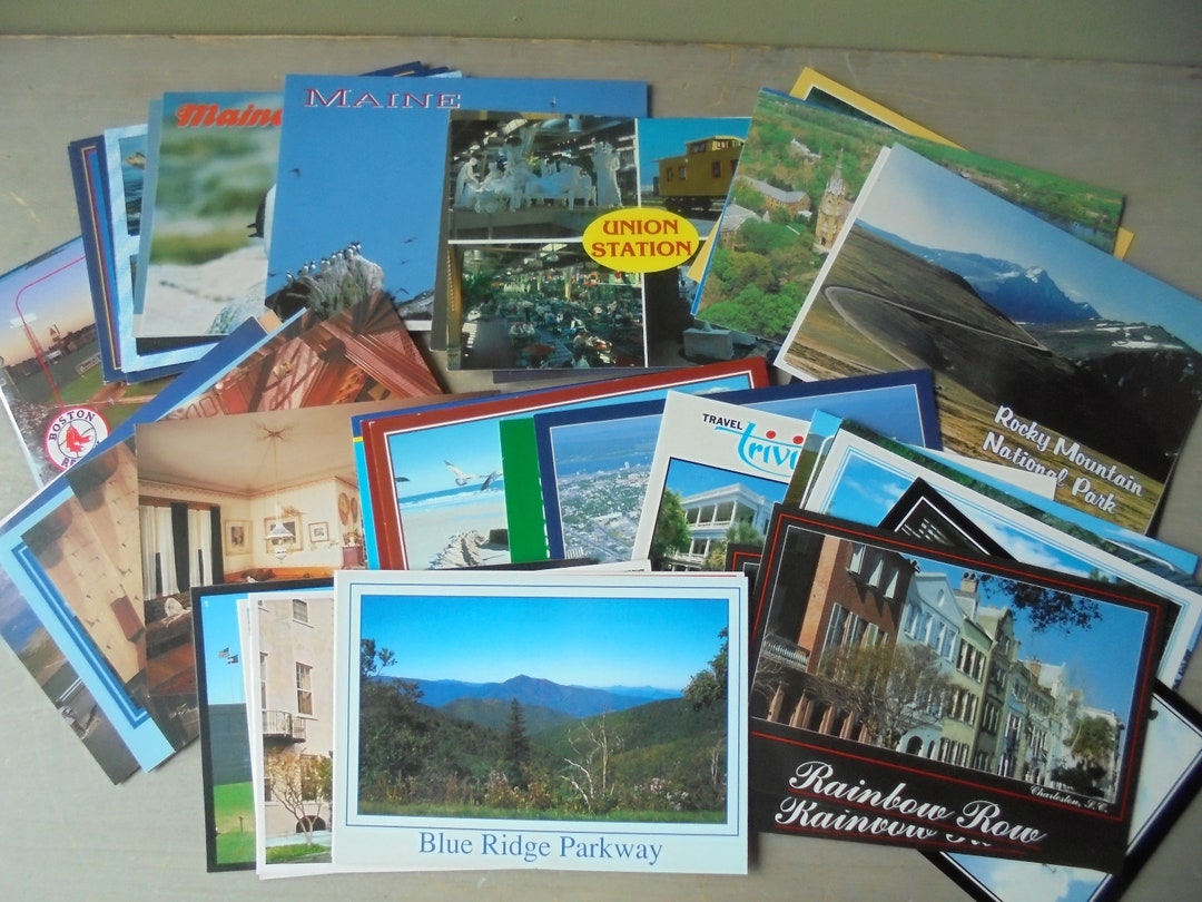 LOT of Vintage Postcards, Travel Ephemera, 52 Postcard Collection ...