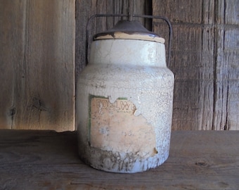 Vintage Stoneware Crock, Antique Earthenware Crock, TheEarlyBirdFinds