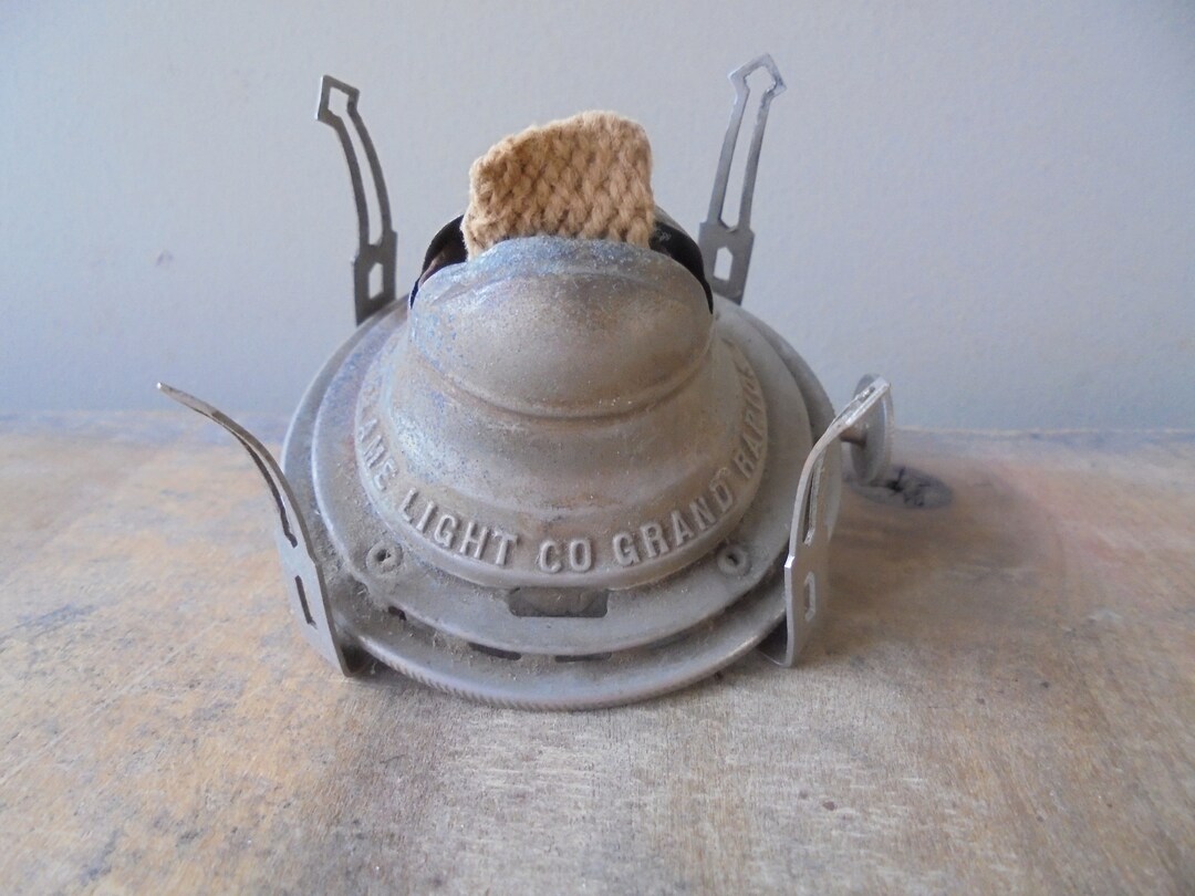 Vintage White Flame Light Co. Oil Lamp Wick Holder, Vintage Lamp