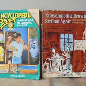 Vintage Paperback Encyclopedia Brown Books, Encyclopedia Brown by Donald J. Sobol, TheEarlyBirdFinds