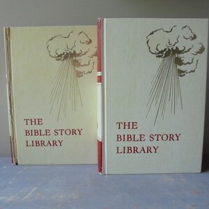 El conjunto de libros de la biblioteca de historias bíblicas, libro religioso de tapa dura vintage, libro de historias bíblicas ilustradas, TheEarlyBirdFinds