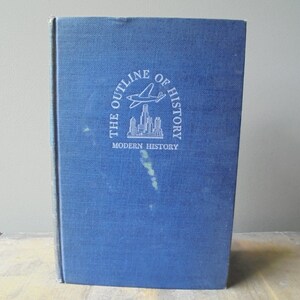 The Outline of History Modern History Volume III von H.G. Wells, Vintage Blue Hardcover Book, TheEarlyBirdFinds