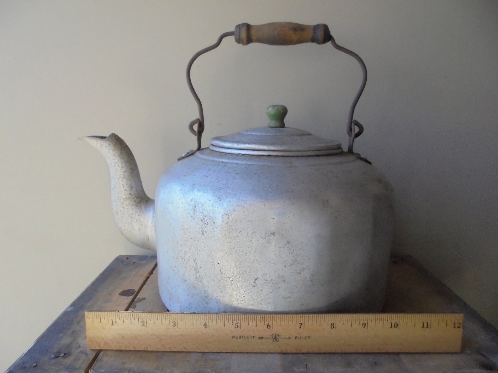 Vintage Tea Kettle Vintage Wood and Metal Tea Kettle Vintage Etsy