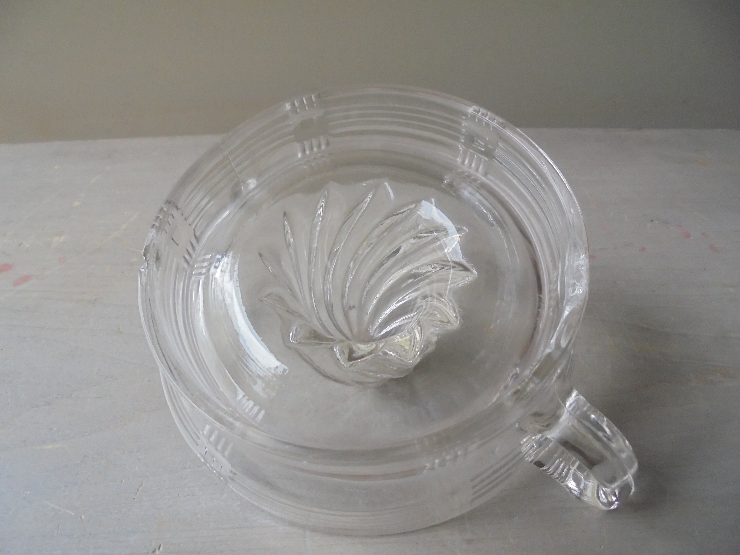 Vintage Glass Hand Juicer Juicer With Finger Loop Handle Etsy