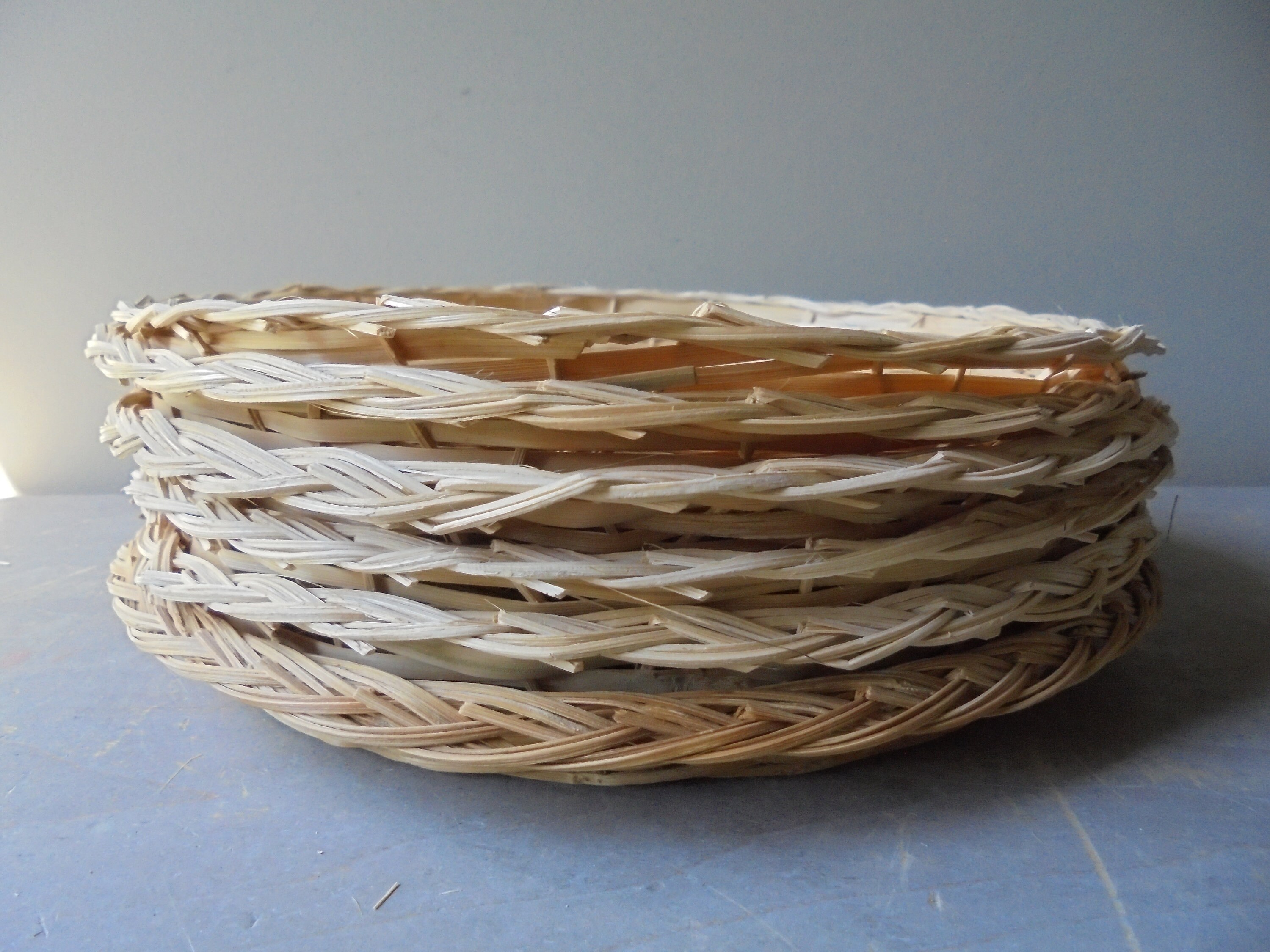 Vintage Paper Plate Holder Set of Six Wicker Paper Plate Etsy