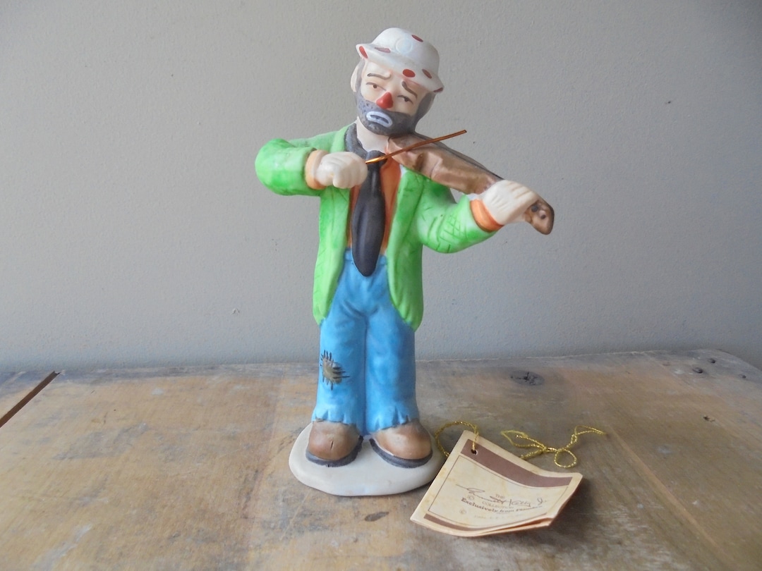 Vintage Emmett Kelly Jr. Clown Figurine, Emmett Kelly Jr. Collection by
