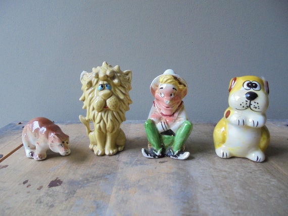 Vintage Salt and Pepper LOT, Random Selection of Mismatched Shakers, Vintage Kitchen Collectible, Novelty Shakers, TheEarlyBirdFinds