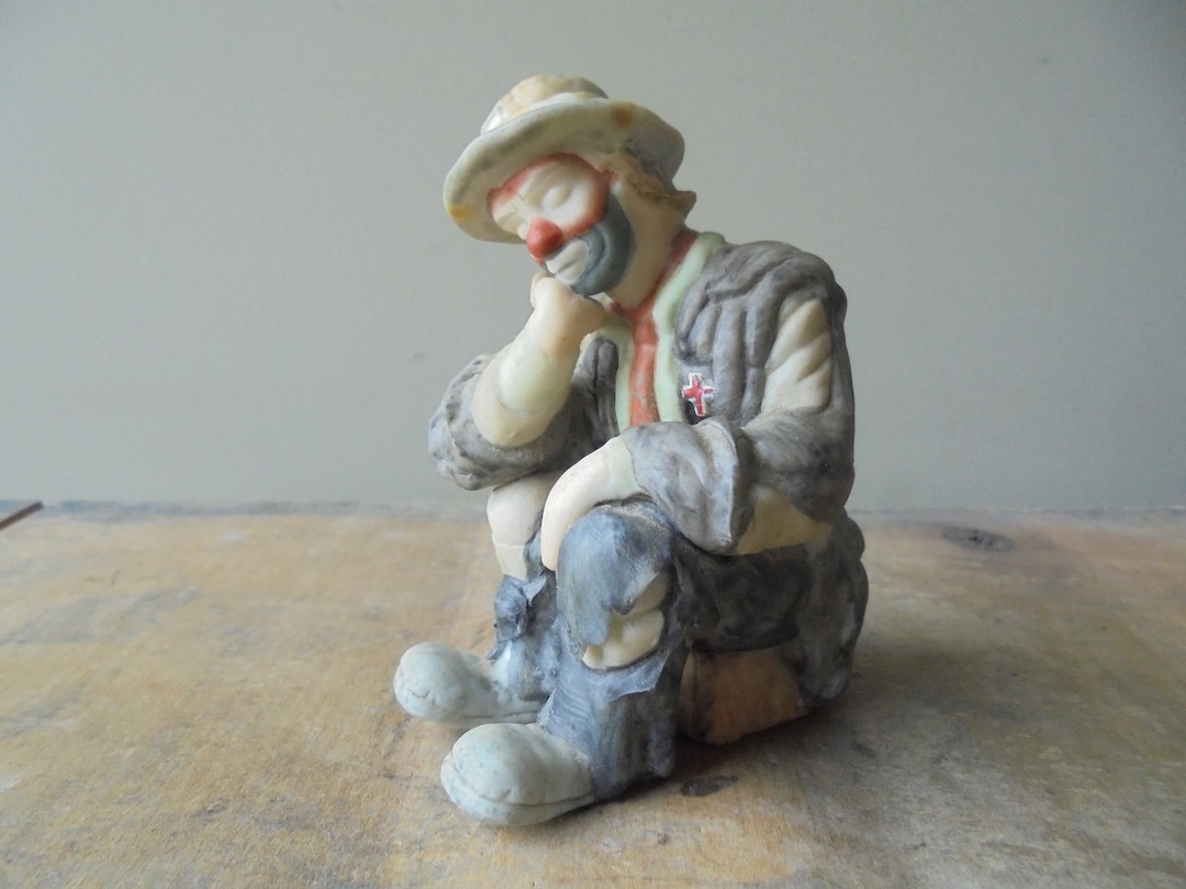 Vintage Emmett Kelly Jr. Clown Figurine, Emmett Kelly Jr. Collection by