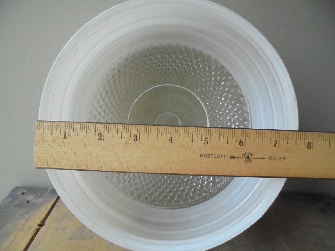 Vintage Frosted Glass Light Cover Textured Glass Ceiling Etsy