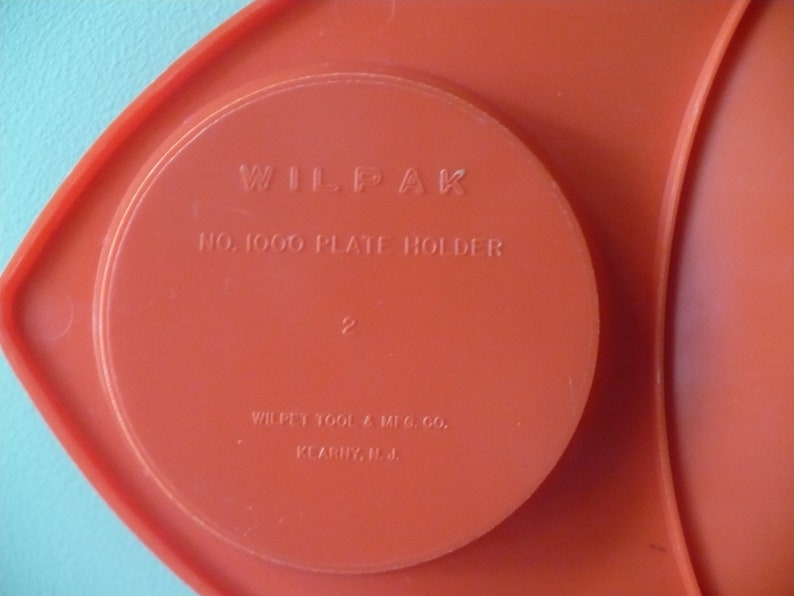 Orange Plastic Paper Plate Holders Set of Eight Vintage Food Etsy