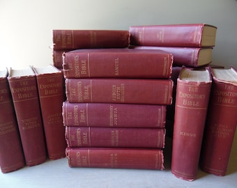 The Expositor's Bible Red Hardcover Antique Book Set