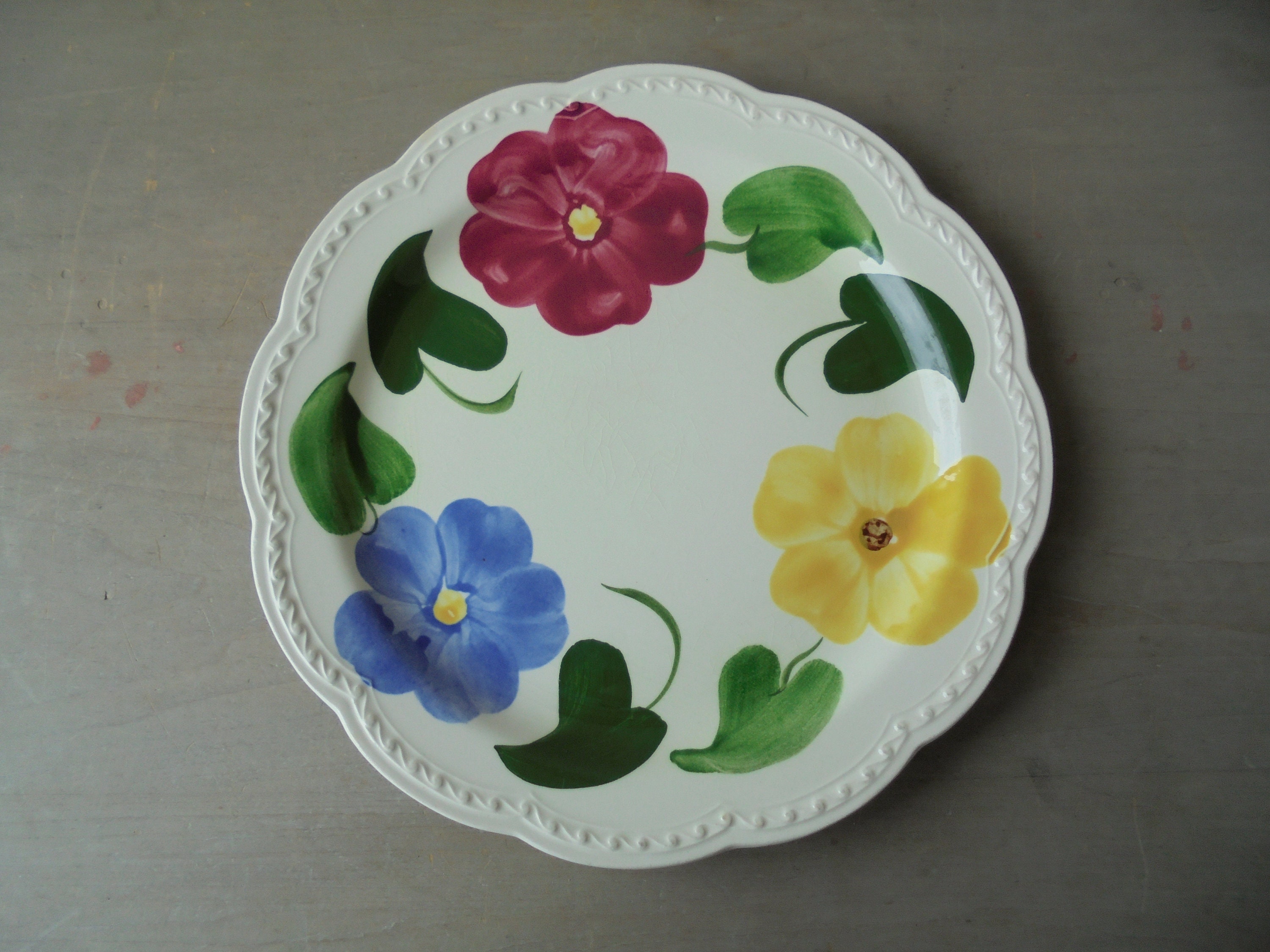 Vintage Heritage Ware by Stetson Handpainted Underglaze Dish Etsy