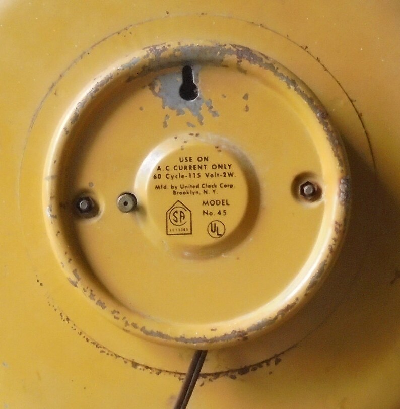 Vintage Electric Wall Clock by United Mid Century Analog Etsy