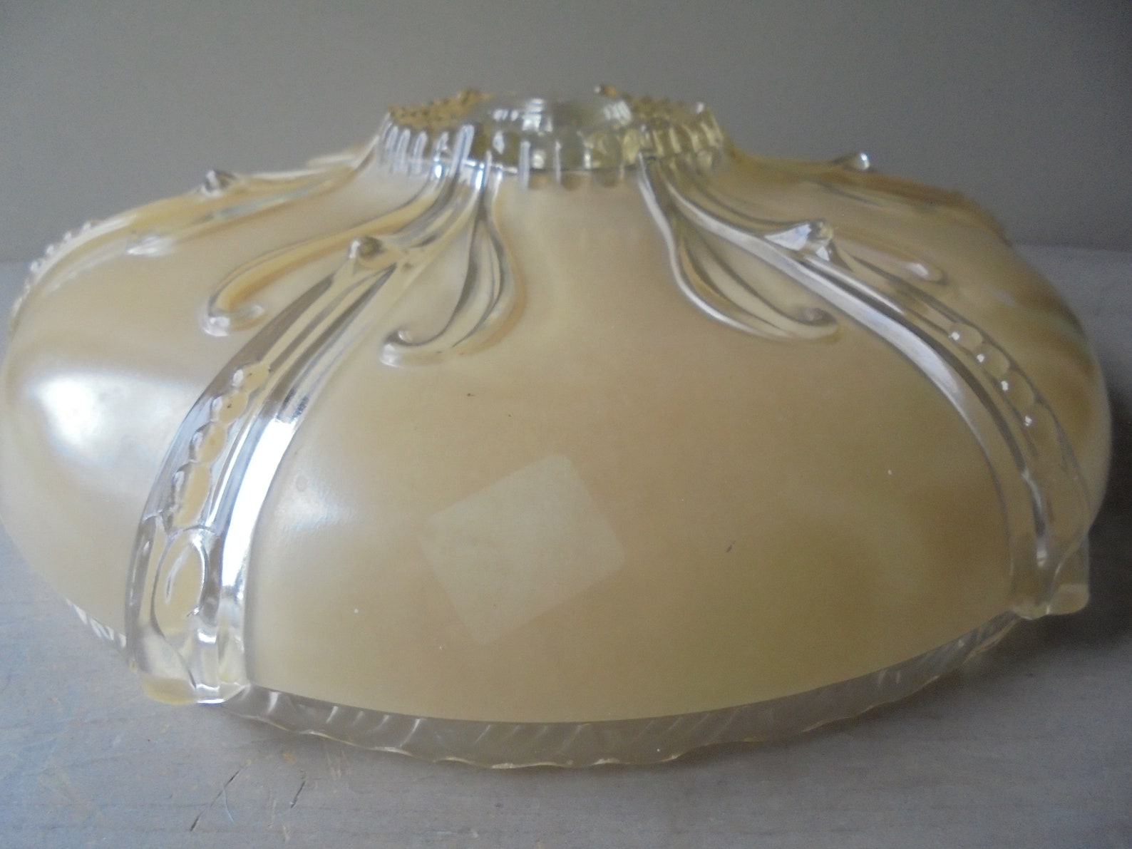 Antique Ceiling Light Cover Large Round Glass Light Globe Etsy