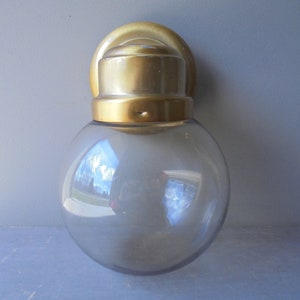 Electric Wall Sconce, Vintage Wall Light Fixture, Brass and Glass Lighting, TheEarlyBirdFinds