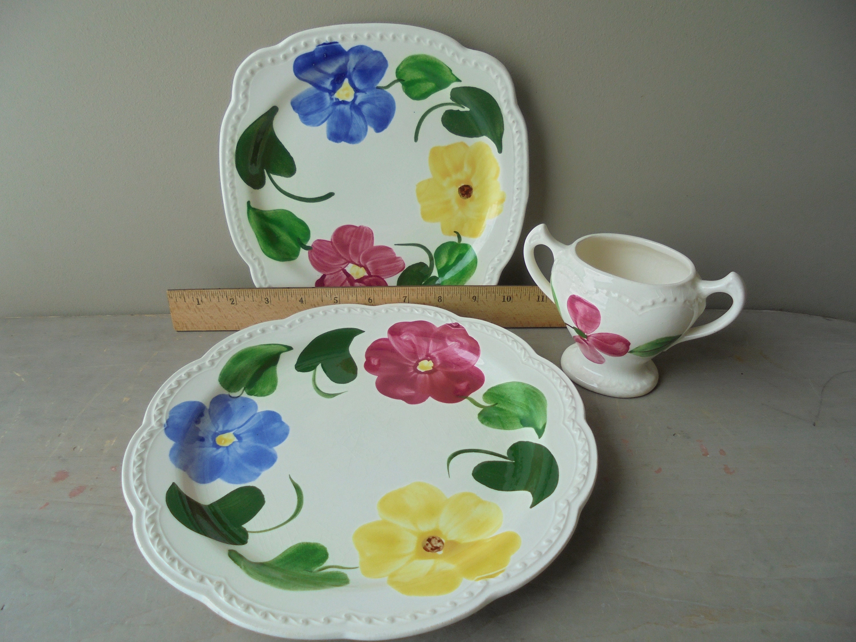 Vintage Heritage Ware by Stetson Handpainted Underglaze Dish Etsy