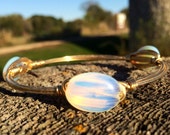 Opal Bangle, wire bracelet, gemstone bracelet, bangle set, crystal bracelets, jewelry, bangle