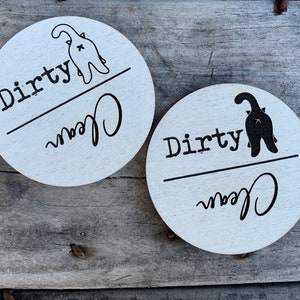 Cat lovers dishwasher magnet, clean/dirty dishwasher magnet