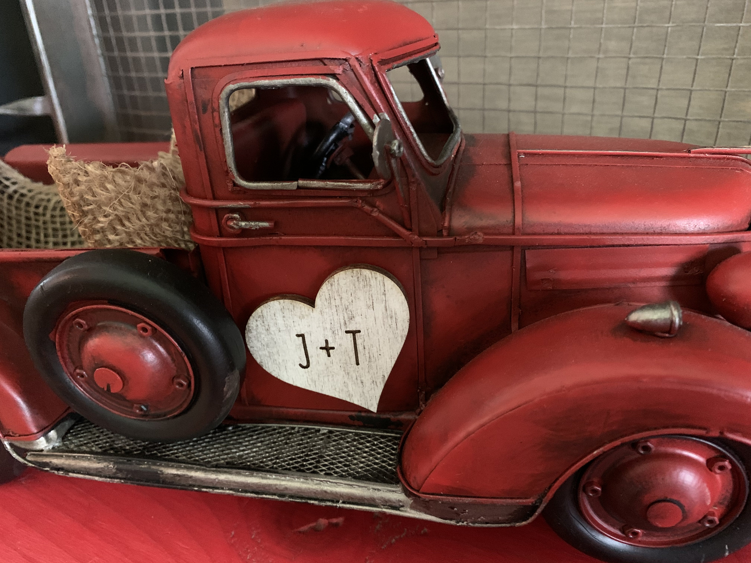 Personalized Red Truck Wedding decor Seasonal decor Old Etsy