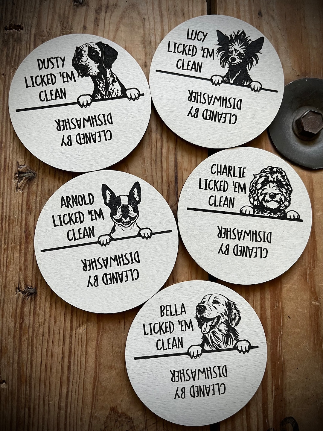 Dishwasher Dog Licked em Clean, Cat Licked em Clean