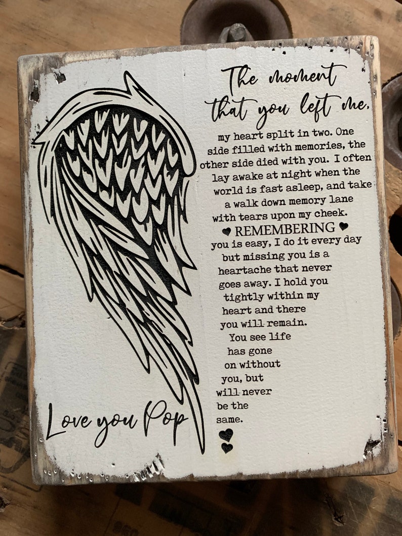 The Moment That You Left Me - My Heart Split In Two - Personalized Vertical Canvas