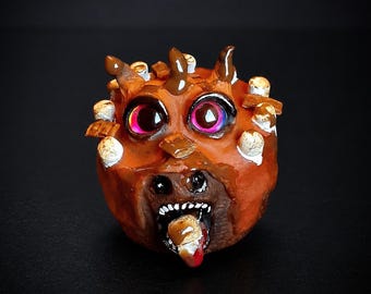 S’mores Cake Monster Sculpture | Creepy Cute Polymer Clay Figurine | Food Horror | Mini Dessert Creature | OOAK Handmade Sculpture