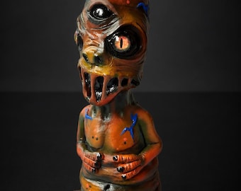 Alien Creature Sculpture "Zogarth" | Sci Fi Monster Art | Polymer Clay Figurine | Creepy Space Creature | Collectible Horror Sculpt Decor