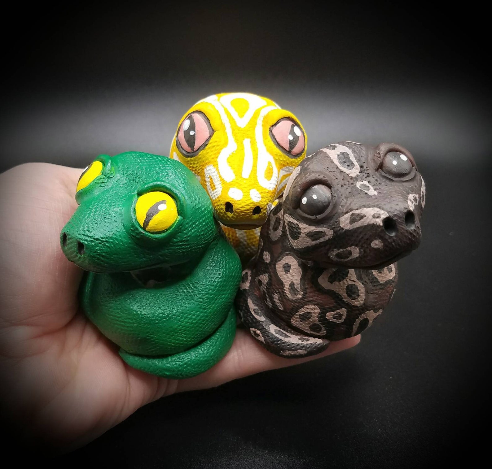 Chonky Snakes Polymer Clay One of a Kind Art Sculptures Etsy