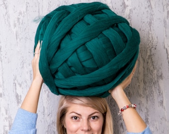Merino wool, yarn roving, chunky yarn, Big yarn, super chunky yarn , arm knitting, Wool, Chunky wool, 21 microns Merino Wool