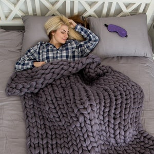 Chunky knit blanket, chunky knits, knitted blanket, chunky knitted blanket, blanket throw, throw blanket, Throw, Merino wool blanket,