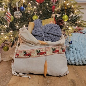Christmas DIY KIT Chenille Chunky knit blanket, Diy kit for adults, chunky blanket