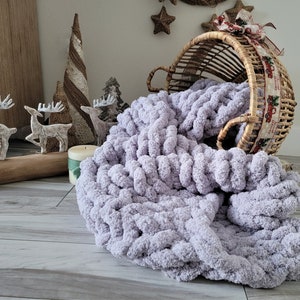 Chunky knit blanket chenille blanket arm knit chunky blanket giant knit blanket cozy throw blanket chunky knit throw Christmas Gift Boho
