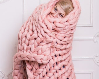Super Chunky Blanket, Chunky Knit Blanket, Blanket, Merino Blanket, Wool Blanket, Chunky yarn, Knitting
