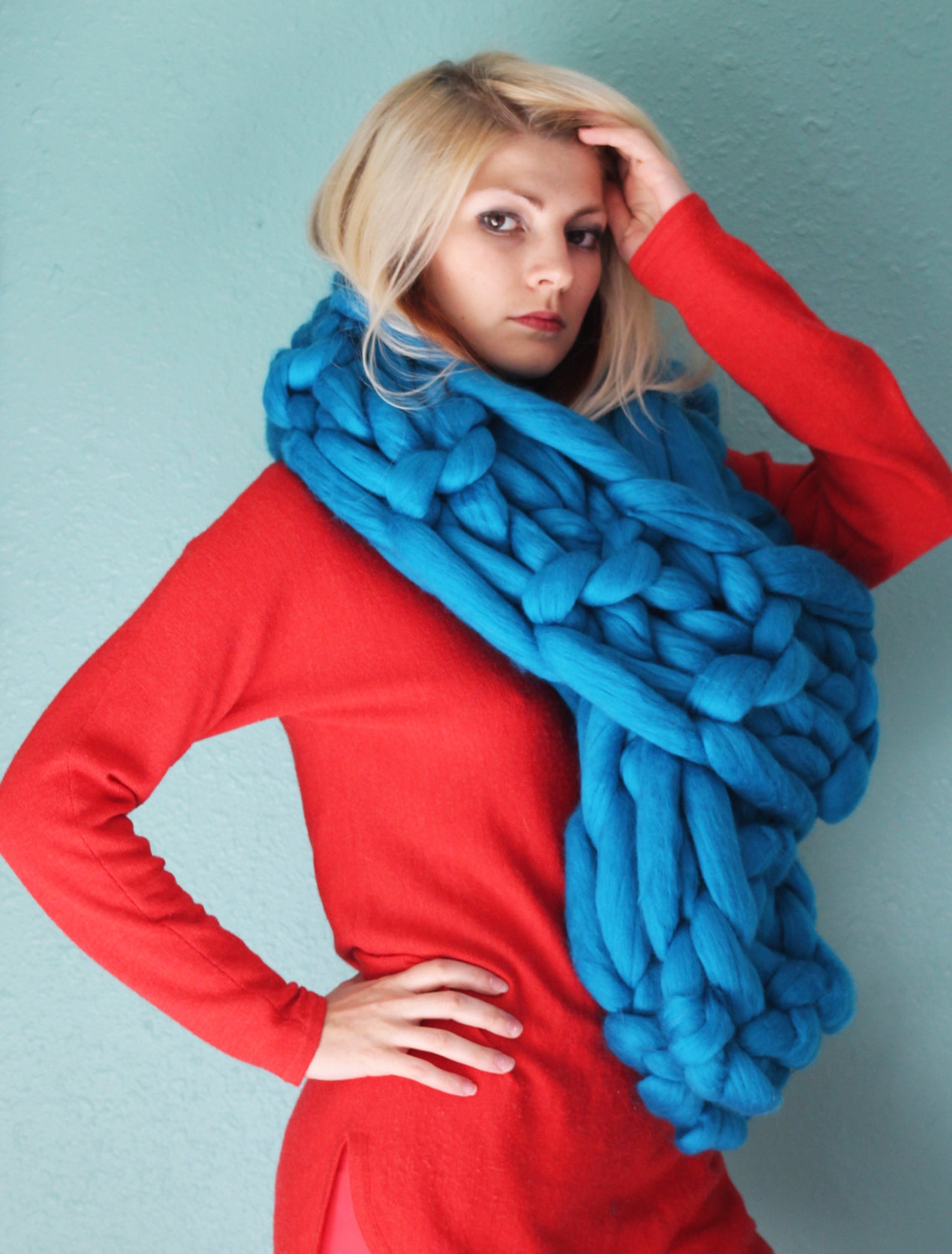 Super Chunky Scarf Chunky Scarf Knit Scarf Knitted Scarf Etsy