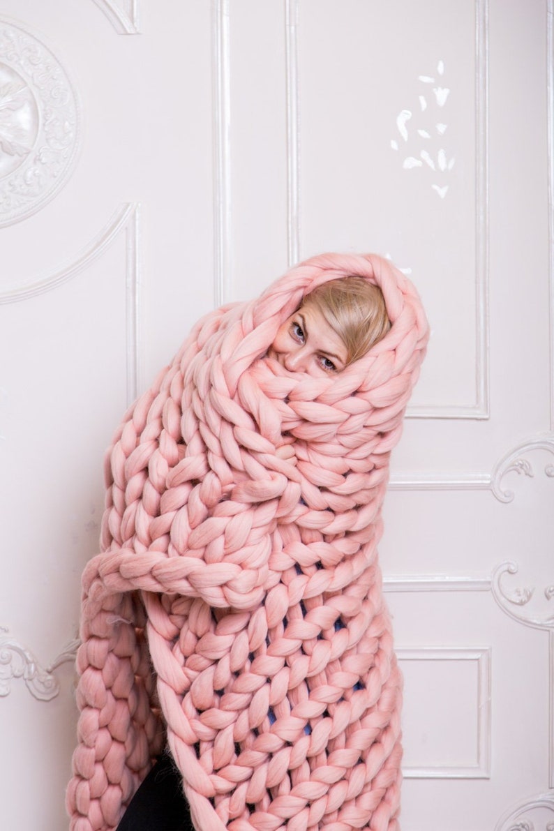 Super Chunky Blanket, Chunky Knit Blanket, Blanket, Merino Blanket, Wool Blanket, Chunky yarn, Knitting image 1
