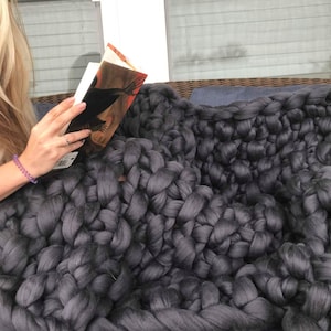 Chunky knit blanket, Knit blanket, Knitted Blanket, Wool blanket, Chunky wool blanket, Blanket, Blanket Throw, Wool Throw