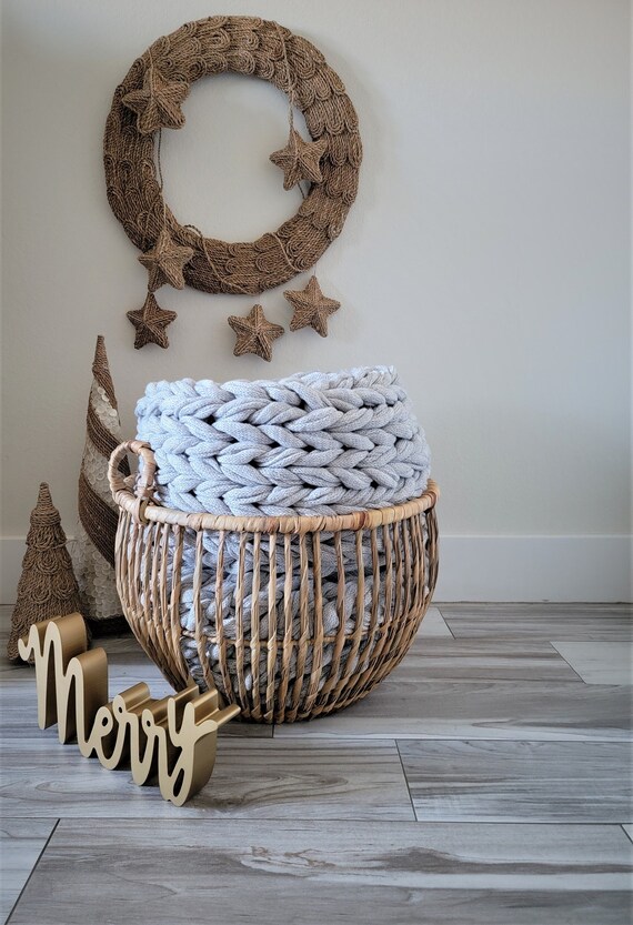 Double Knitted Chunky Knit Blanket Christmas Chunky Knit Throw Giant Knit Blanket Arm Knit Throw Super Chunky Blanket Christmas Gift Etsy