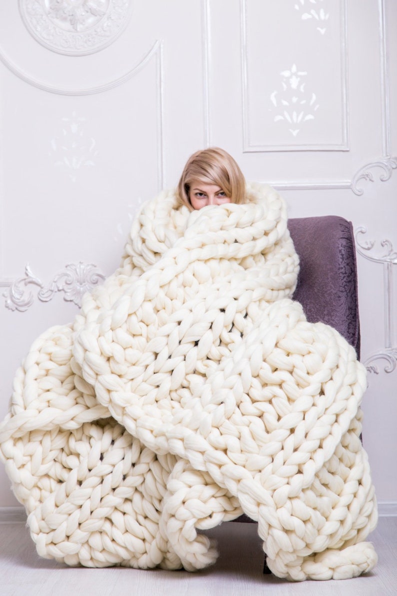 large knit blanket