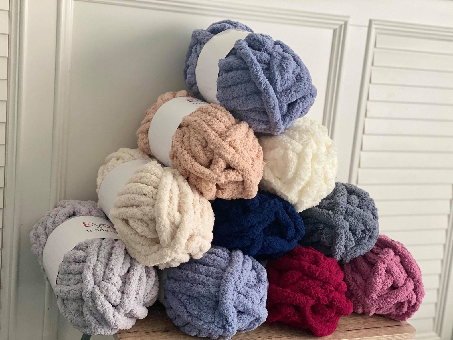 Chunky Chenille Yarn Chenille Yarn Super chunky knit Etsy