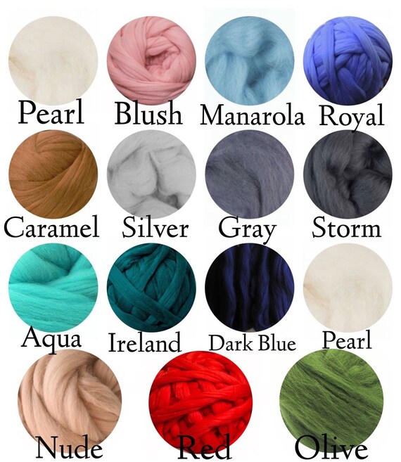 Merino Wool, Roving, Chunky Yarn, Chunky Knits, Merino Wool