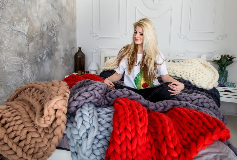 EVOKnit Knit Merino Wool Blanket