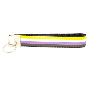 Non-binary Flag Keychain Non-binary Flag Wristlet Non-binary Key Fob Non-binary Lanyard Non-binary Key Ring GIFTS UNDER 5