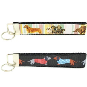 Dachshund Keychain Dachshund Key Fob Dachshund Wristlet Dachshund Key Ring Lanyard GIFTS UNDER 5 Dachshund Gift Stocking Stuffer