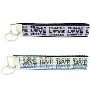 Pet Rescue Keychain Rescue Key Fob Rescue Wristlet Rescue Lanyard Rescue Key Ring GIFT UNDER 5 Pet Rescue Gift Stocking Stuffer