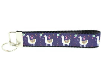 Alpaca Llama Keychain Alpaca Wristlet Alpaca Key Fob Alpaca Lanyard Alpaca Key Ring GIFT UNDER 5 Alpaca Gift Llama Gift Stocking Stuffer