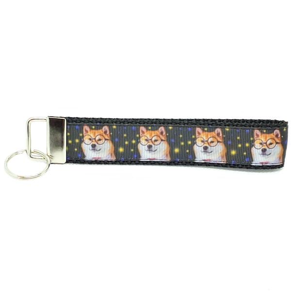 Shiba Inu Keychain Shiba Inu Key Fob Shiba Inu Wristlet Shiba Key Ring Shiba Lanyard Shiba Gift GIFT UNDER 5 Shiba Inu Stocking Stuffer