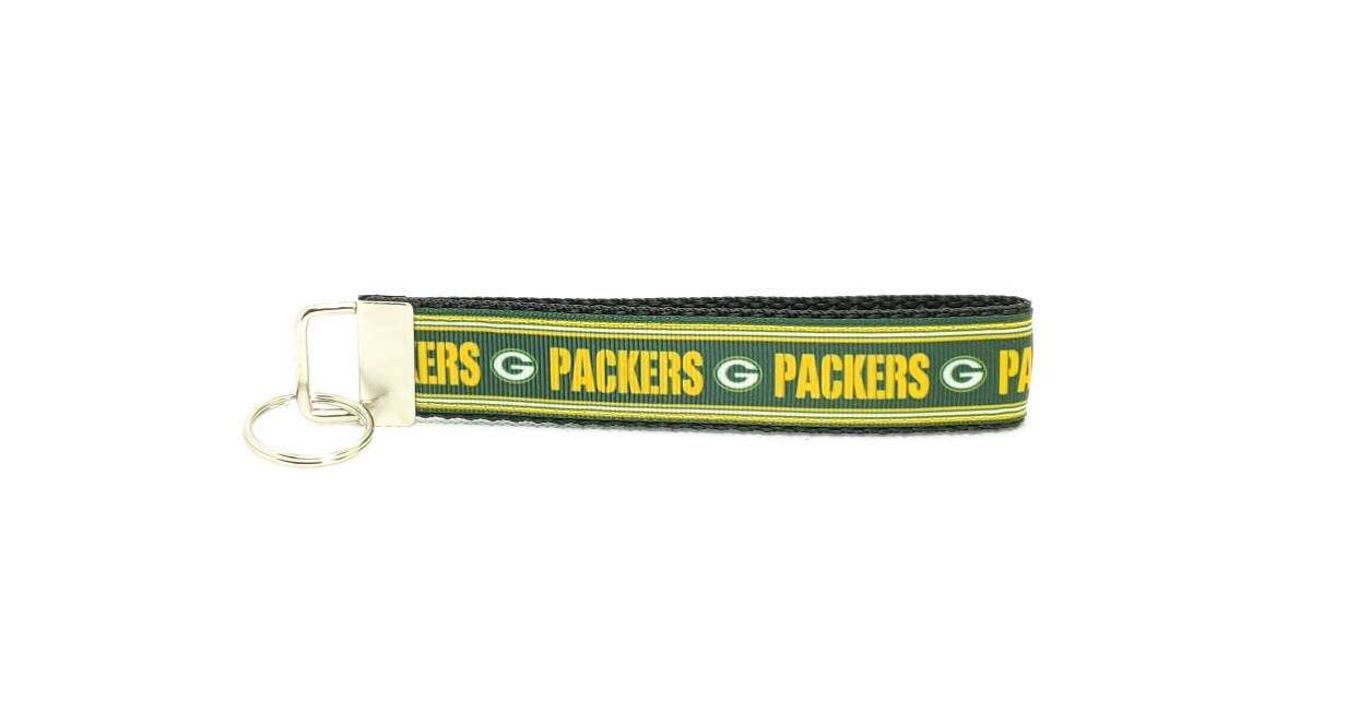 Green Bay Packers Keychain Packers Key Fob Packers Wristlet Etsy
